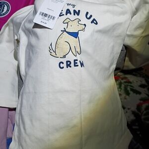 Carter's White and Blue Dog Bodysuit
